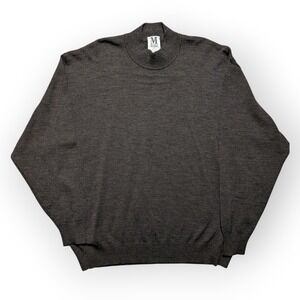 Marz Pure New Wool Sweater Mens XL Brown Crewneck Made‎ in Germany Vintage